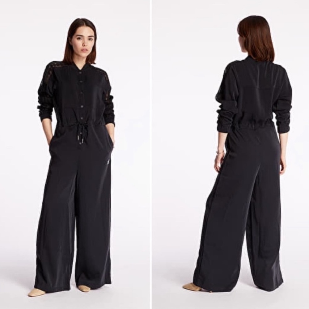 NWT adidas originals lace black overall jumpsuit